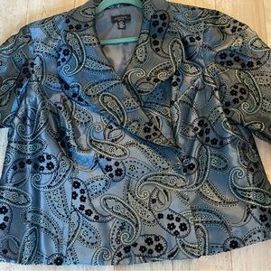 R & M Richards Dressy Jacket Size 22W Navy Blue Amazing Detail NWT